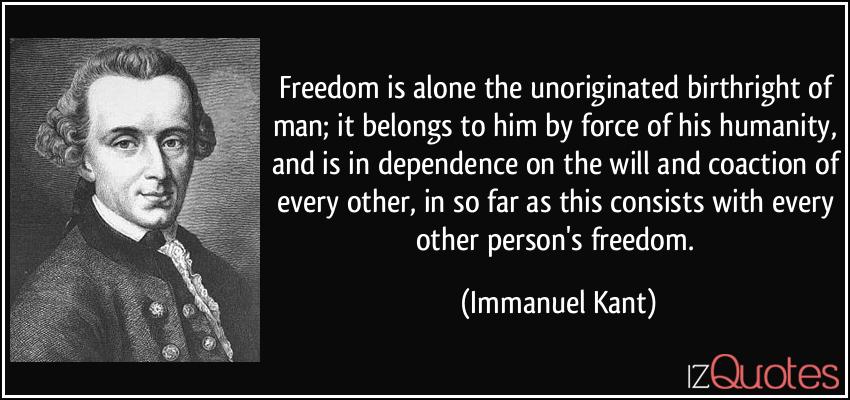Image result for immanuel kant freedom quote