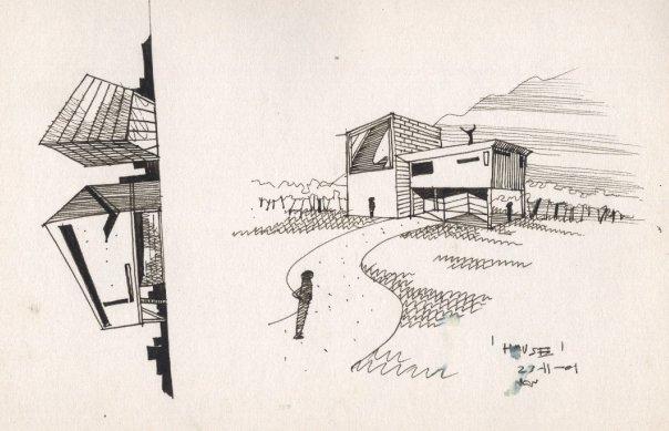 Some of the drawings actually convey some surrealistic dream-like quality -- like this one.